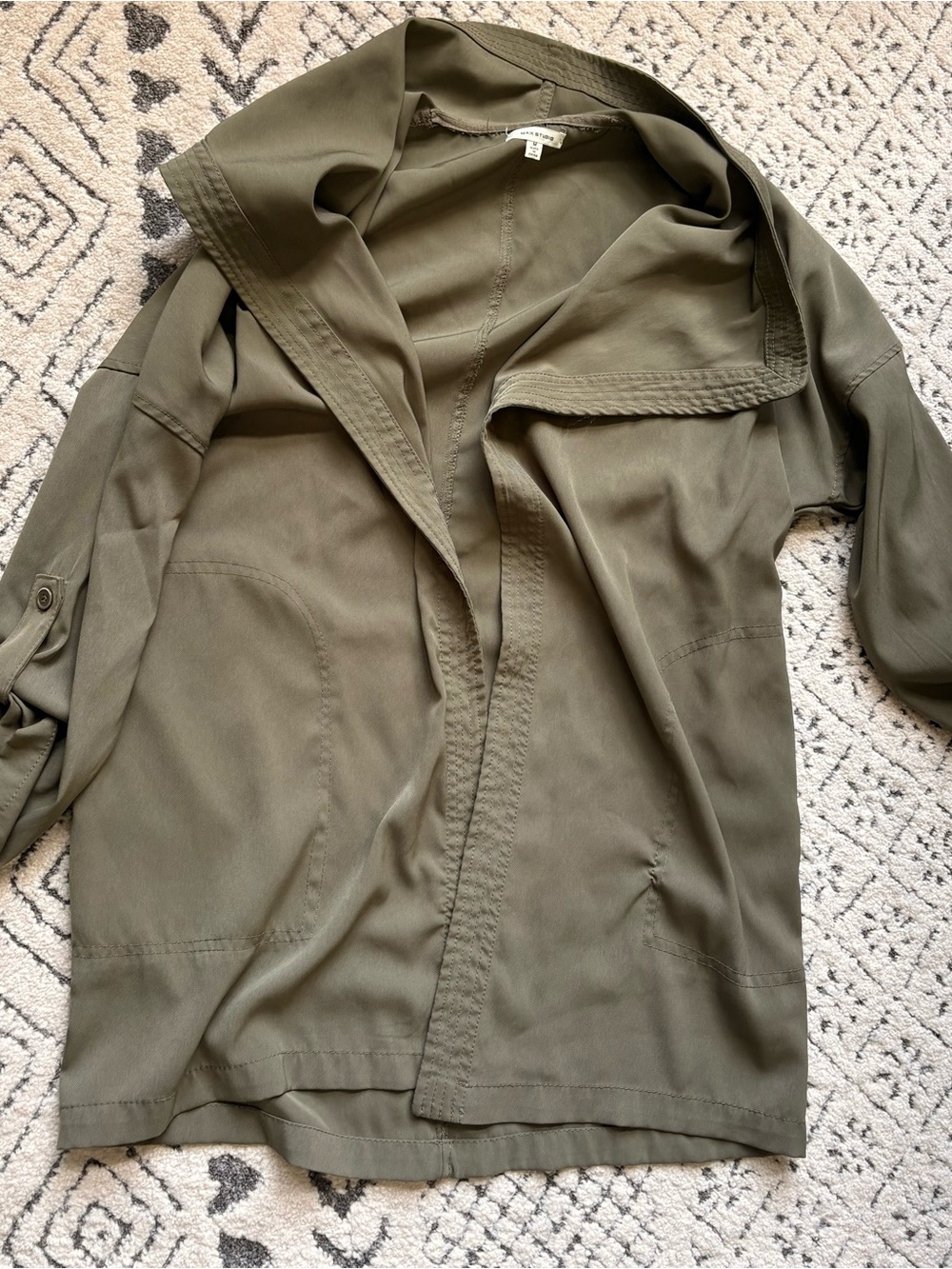 Max Studio Olive Green Utility Jacket